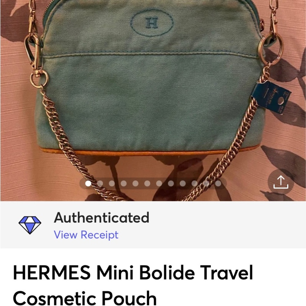 (SOLD)Hermes Mini Bolide Cosmetic Travel Pouch
